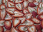 Sliced Strawberries over Almond Butter&nbsp;Batter