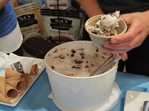 This was a gluten free cookie dough flavor that won't be launched until Fall '13.  We got a sneak peek (lick!).