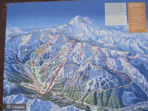 Crystal Mountain ski area map - August 24, 2013
