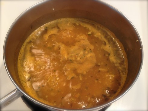 Herbed quinoa simmering