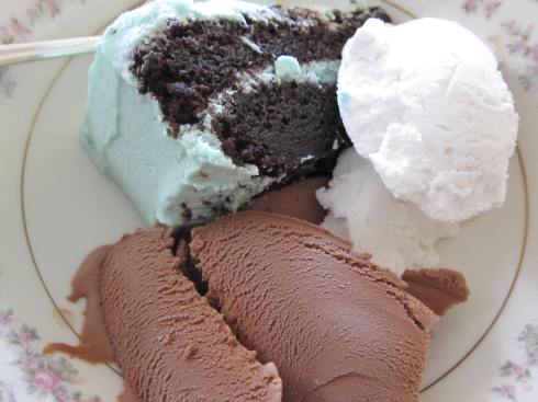 Vegan & Gluten Free Cake with Coconut Bliss Ice Cream