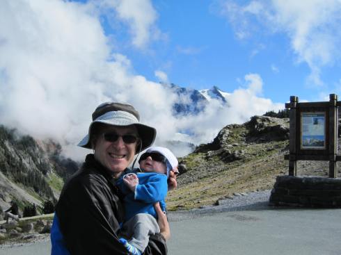 Eric & Todd with Mt Shuksan in the clouds