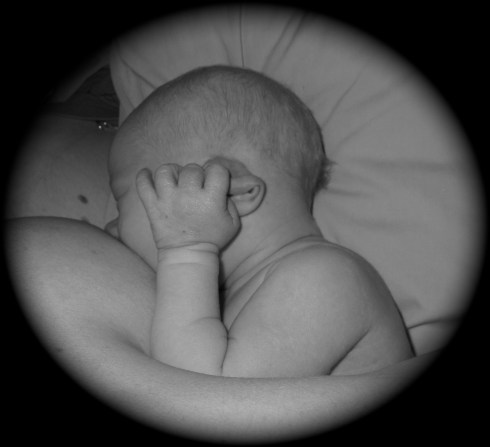 Todd holding onto his ear like a handle - August 24, 2014