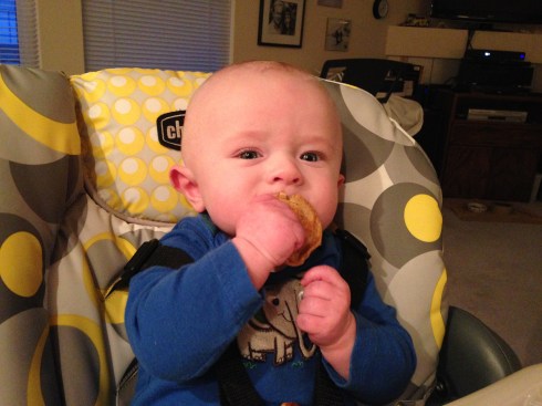 Munchin' on a pancake - January 31, 2015