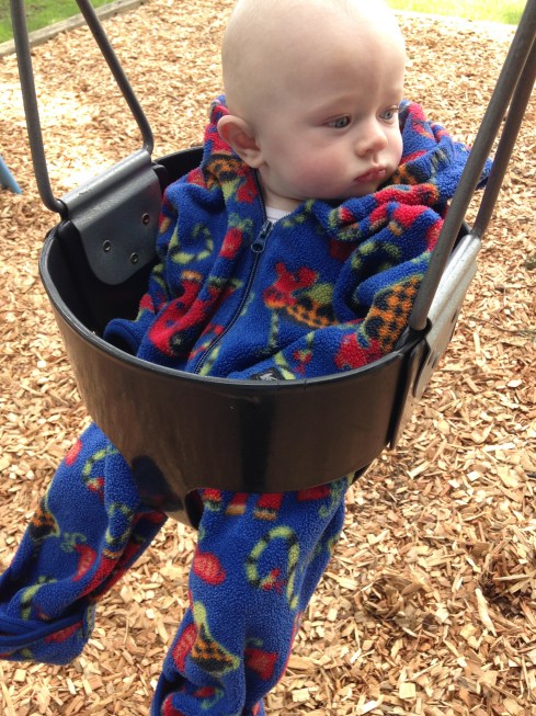 1st time in a swing - April 5, 2015