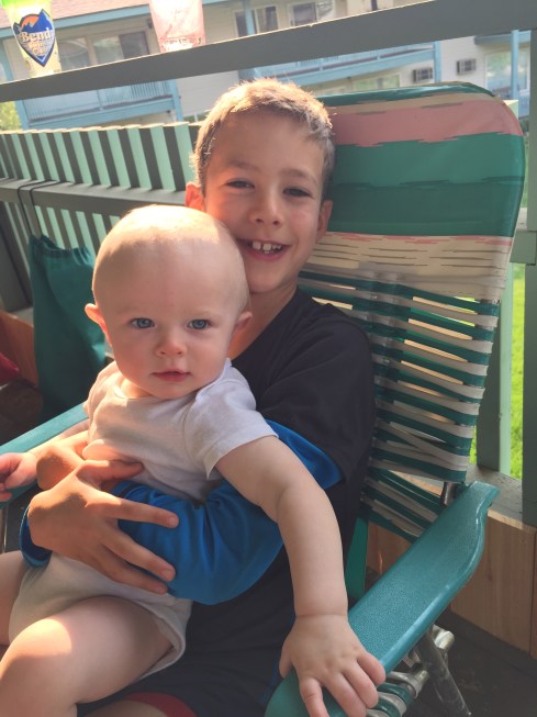 Todd & Eli on the deck - August 12, 2015