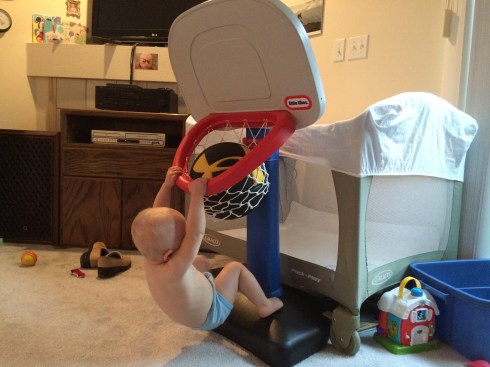 Playing basketball - September 24, 2015