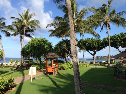 View from our room at the Waiohai Beach Club - May 28, 2016