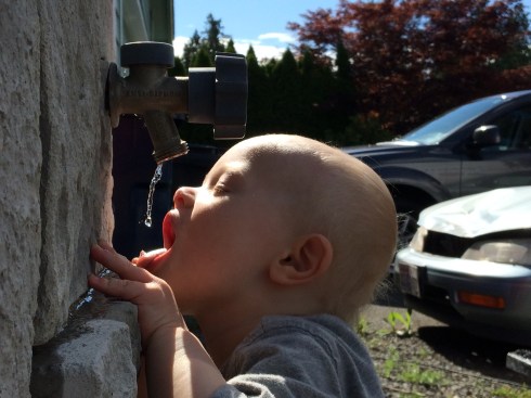 Todd at the faucet - June 16, 2016