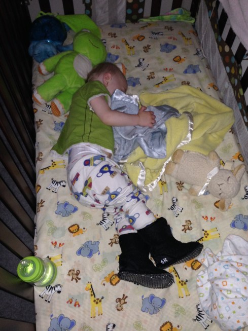 Napping in his boot liners - June 10, 2016