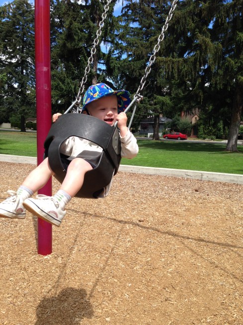 Swinging at Washington Park (Wenatchee) - June 11, 2016