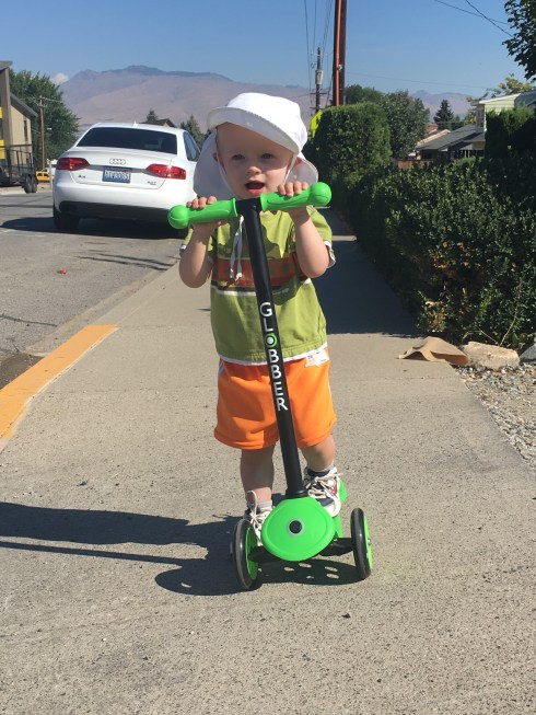 Todd on his Globber - August 25, 2016