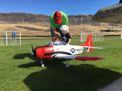 He was a really good boy around the airplanes - September 8, 2016