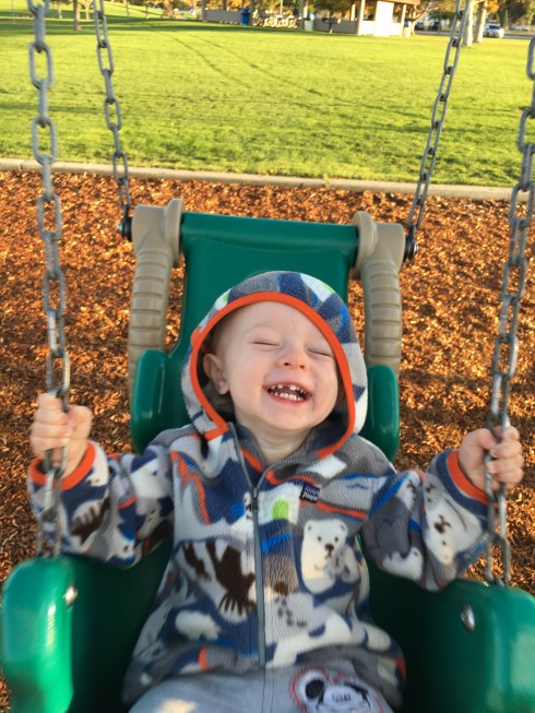 Swinging at Walla Walla Park - October 20, 2016