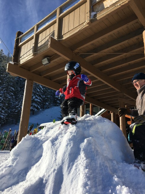 Top of the snow "slide" - December 10, 2016